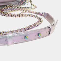 Chanel Multicolor/Purple Leather Gabrielle Shoulder Bag