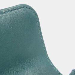 Chanel Green Lambskin Leather Top Handle Clutch Bag 