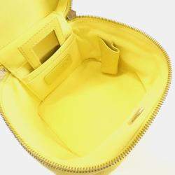 Chanel Yellow Leather Vanity Case Shoulder Bag