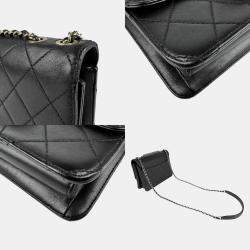 Pre Owned Chanel Black Leather Beauty Lock Shoulder Bag