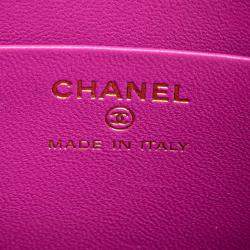 Chanel Purple Multicolor Tweed Chain Shoulder Bag