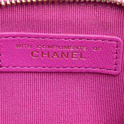 Chanel Purple Multicolor Tweed Chain Shoulder Bag