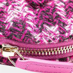 Chanel Purple Multicolor Tweed Chain Shoulder Bag