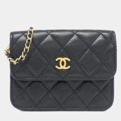 Chanel Black Mini CC Clutch On Chain