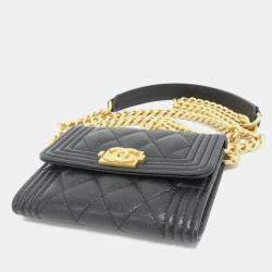 Chanel Boy Line Chain Clutch Bag