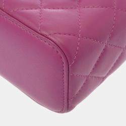 Chanel Purple Lambskin Matelasse Coco Ball Chain Pouch Shoulder Bag