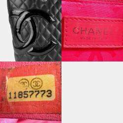 Chanel Black Patent Leather Cambon Ligne Shoulder Bag 