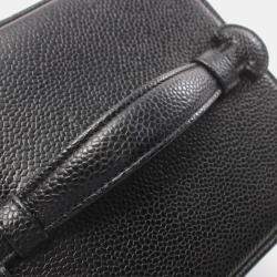 Chanel Black Caviar Skin Coco Mark Handbag 