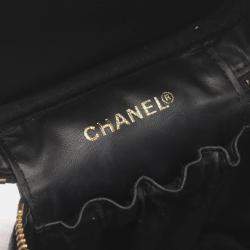 Chanel Black Caviar Skin Coco Mark Handbag 