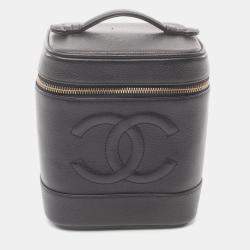 Chanel Black Caviar Skin Coco Mark Handbag 