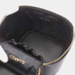 Chanel Black Caviar Skin Coco Mark Handbag 