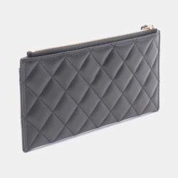  Chanel Black  Leather Boy Pouch Bag 