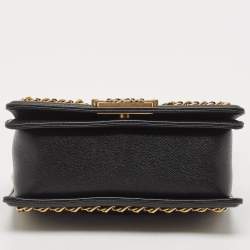 Chanel Black Quilted Caviar Leather Small Chain Around Boy Flap Bag
