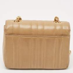 Chanel Beige Vertical Quilted Leather Mini Square Classic Flap Bag