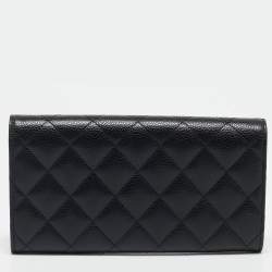 Chanel Black Caviar Leather CC Classic Continental Wallet