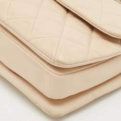 Chanel Beige Quilted Leather Small Trendy CC Top Handle Bag