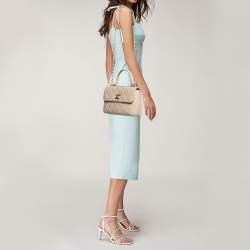 Chanel Beige Quilted Leather Small Trendy CC Top Handle Bag