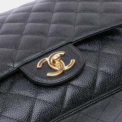 Chanel Black Maxi Classic Caviar Double Flap