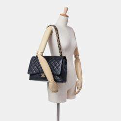 Chanel Black Maxi Classic Caviar Double Flap