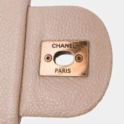 Chanel Beige Brown Chanel Beige/Brown Medium Quilted Caviar Coco Pleats Messenger Flap