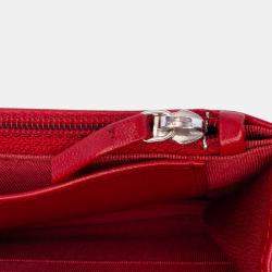 Chanel Red CC Lambskin Wallet on Chain