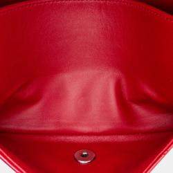 Chanel Red Medium Classic Patent Double Flap