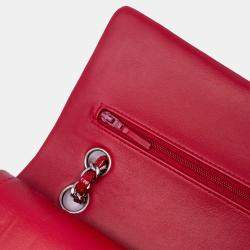 Chanel Red Medium Classic Patent Double Flap
