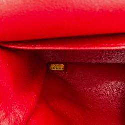 Chanel Red Medium Classic Patent Double Flap