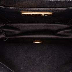 Pre Owned Chanel Black Mini Square Calfskin Coco Embossed Flap