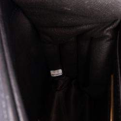 Pre Owned Chanel Black Mini Square Calfskin Coco Embossed Flap