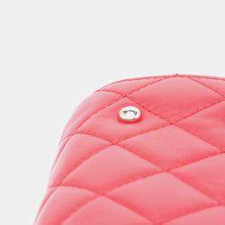 Chanel Pink CC Quilted Lambskin Kisslock Frame Flap Tote