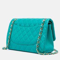 Chanel Blue Jumbo Classic Lambskin Double Flap