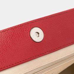 Chanel Red CC Quilted Caviar Frame Shopping Tote