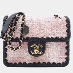 Chanel Pink Mini Tweed My Own Frame Flap