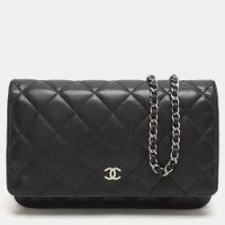 Chanel Black Quilted Leather WOC Bag
