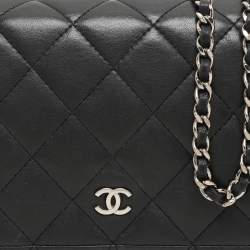 Chanel Black Quilted Leather WOC Bag
