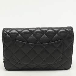 Chanel Black Quilted Leather WOC Bag