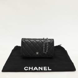 Chanel Black Quilted Leather WOC Bag