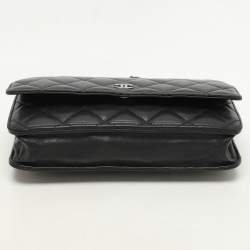 Chanel Black Quilted Leather WOC Bag