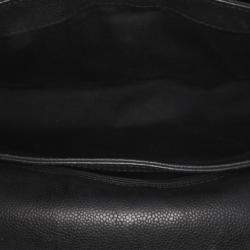 Pre Owned Chanel Black Quilted Iridescent Caviar Lady Pearly Flap