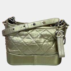 Chanel Metallic Gold Leather Small Gabrielle Bag