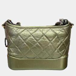 Chanel Metallic Gold Leather Small Gabrielle Bag