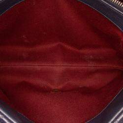 Chanel Navy Blue Paris Rome Large Sheepskin Trapezio Flap