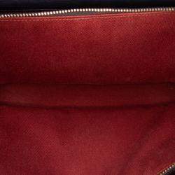 Chanel Navy Blue Paris Rome Large Sheepskin Trapezio Flap
