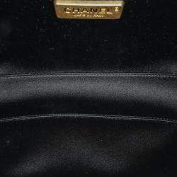Chanel Black Quilted Lambskin Studded Chain Around Clutch with Chain