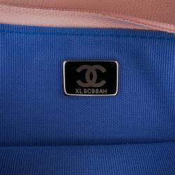 Chanel Pink CC Quilted Caviar Wallet On Chain