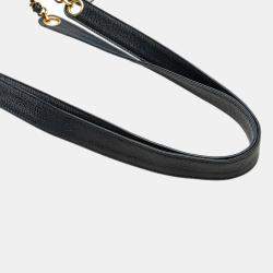 Pre Owned Chanel Navy Blue Quilted Caviar Front Pocket Chain Tote