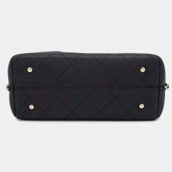 Chanel  Black Bullskin Small Matelasse Shopping Bag