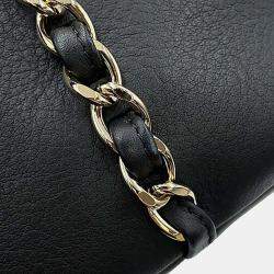 Chanel  Black Bullskin Small Matelasse Shopping Bag