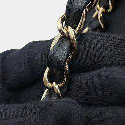 Chanel  Black Bullskin Small Matelasse Shopping Bag